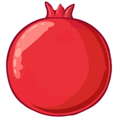 Pomegranate Classroom Fruit Transparent Sticker
